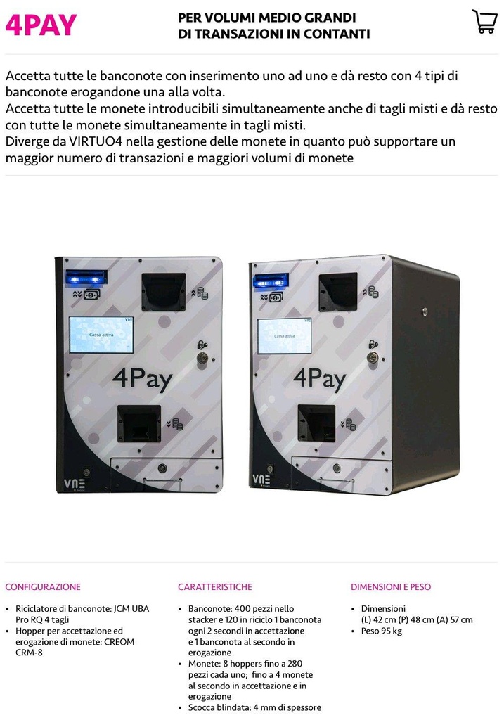 Cassetto Automatico VNE 4PAY